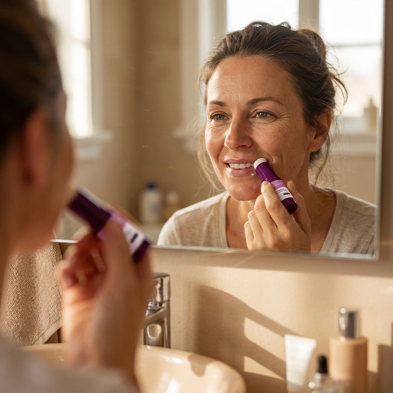LUMILUX calcium balm stick result