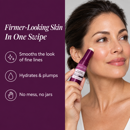 Firmer-looking skin in one swipe: smooths the look of fine lines, hydrates and plumps, no mess