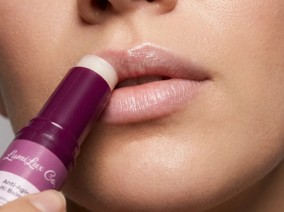 Collagen balm restoring bounce look on lip lines