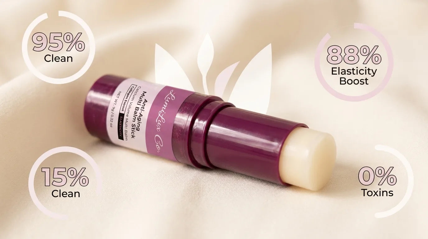Soft-focus balm stick observational testing mood